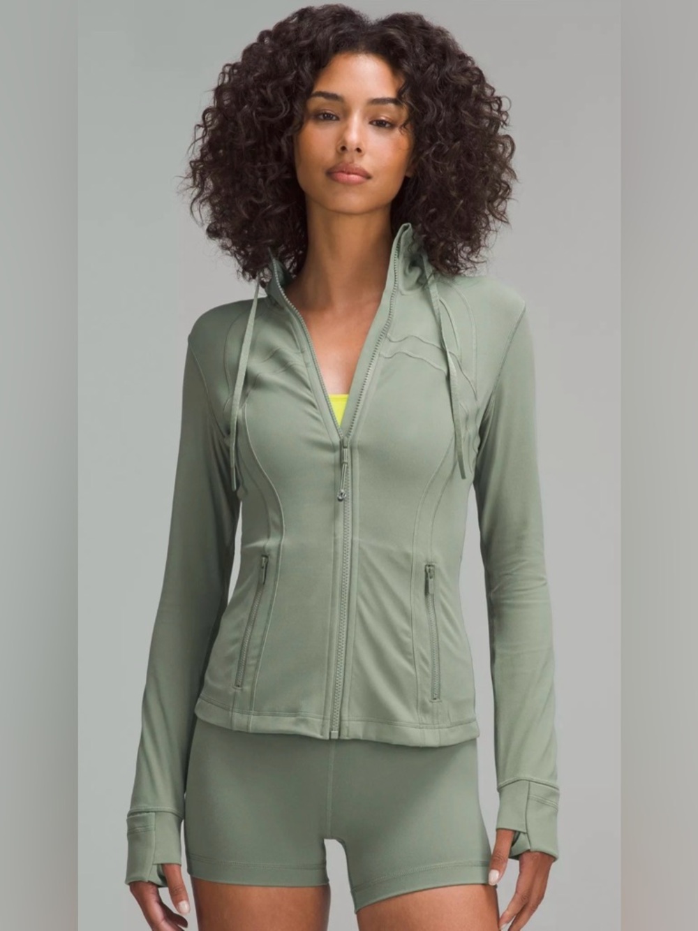 Lululemon Define Hooded Jacket Nulu Grey Eucalyptus 🫒